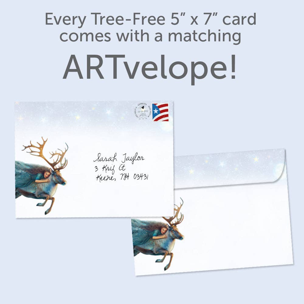 Gentle Reindeer Solstice Greeting Card