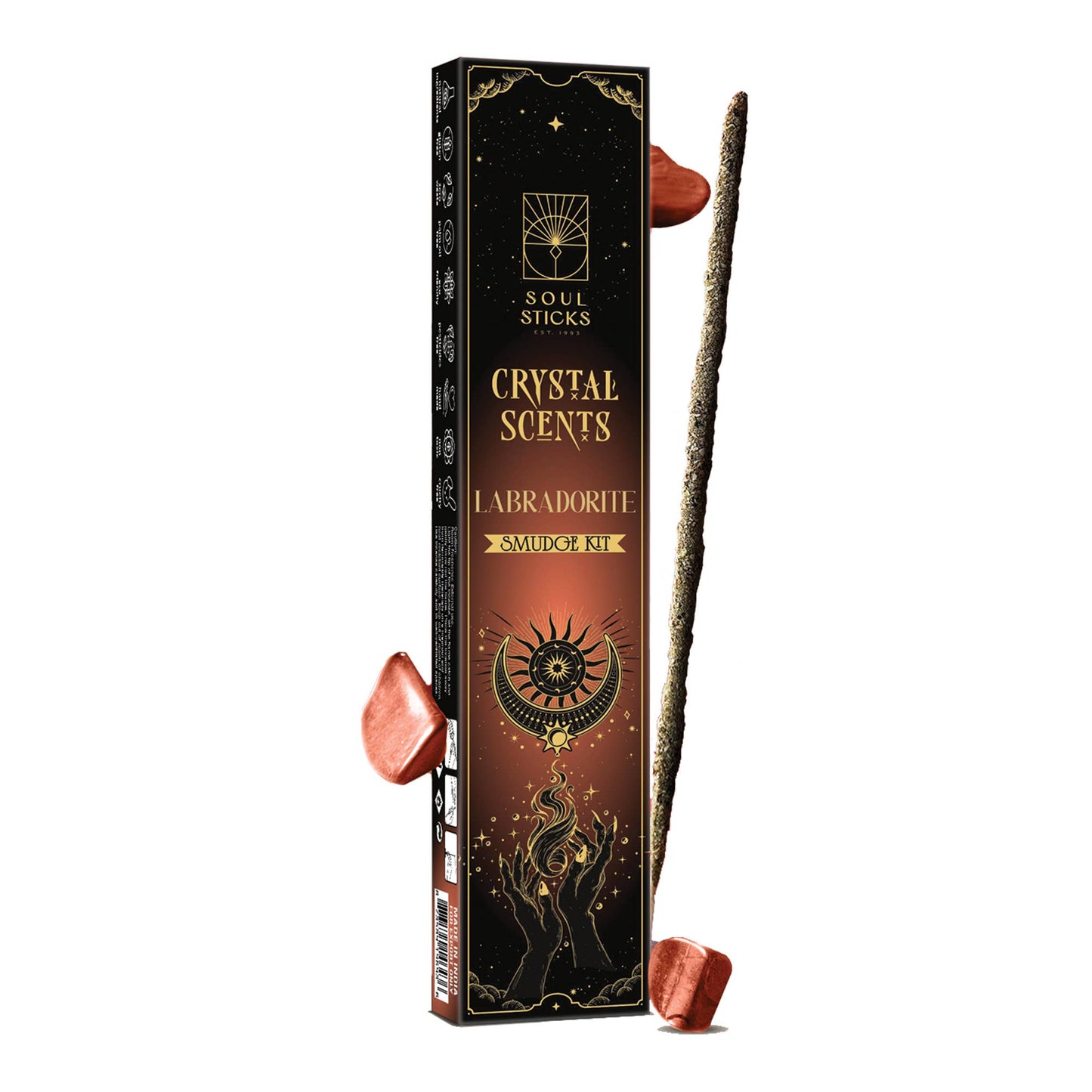 Labradorite Crystal Scents Incense Sticks Smudge Kit