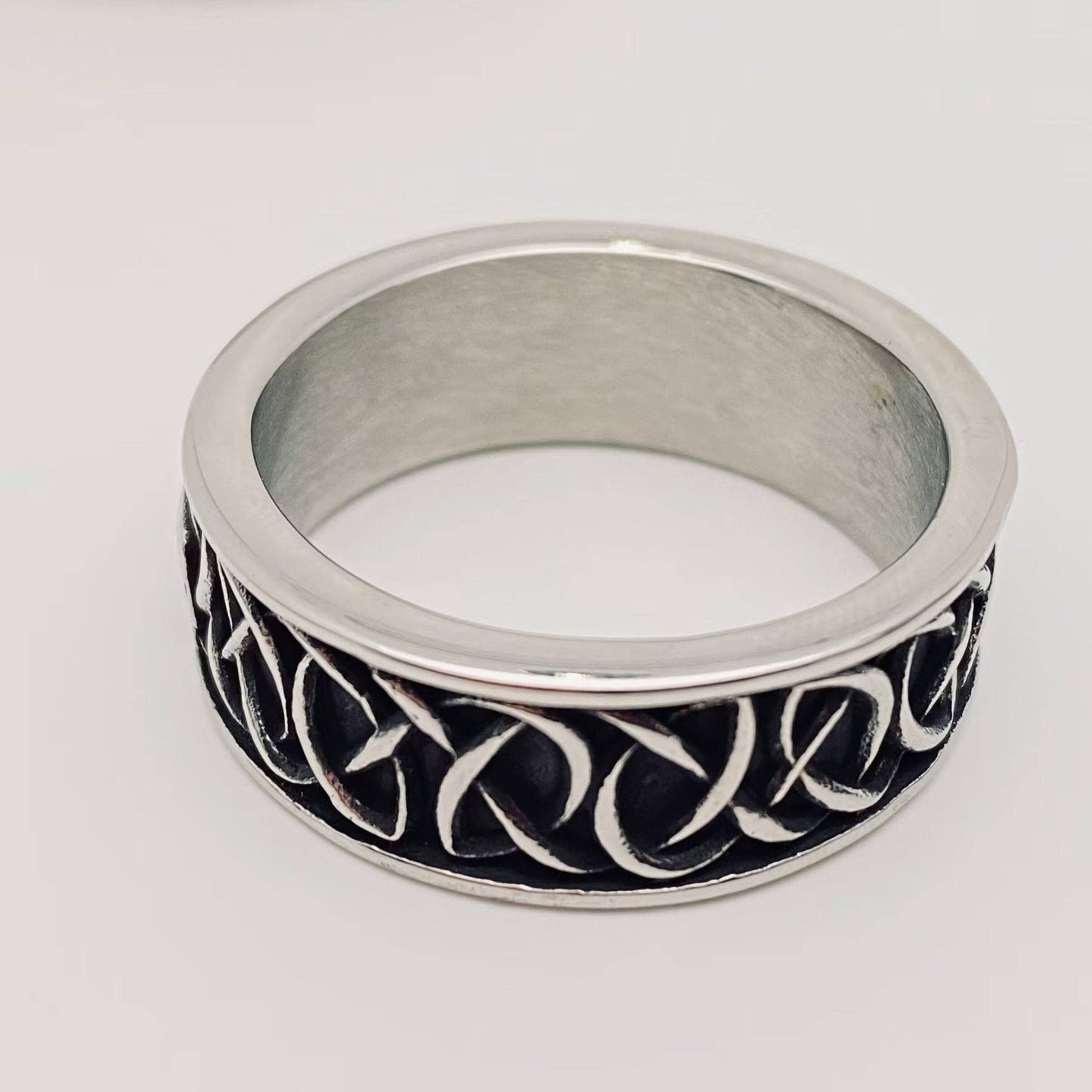 Viking Double Wolf Pattern Stainless Steel Ring