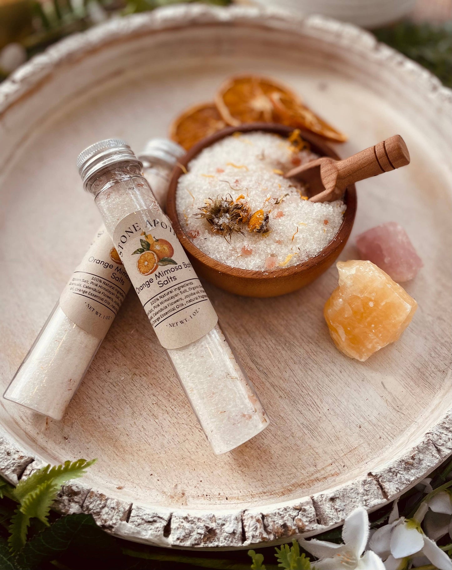 Orange Mimosa Herbal Bath Salt Tubes