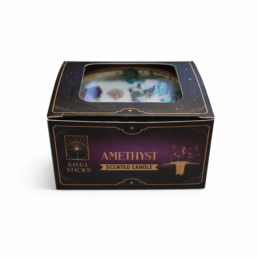 Amethyst Crystal Smudge Candle