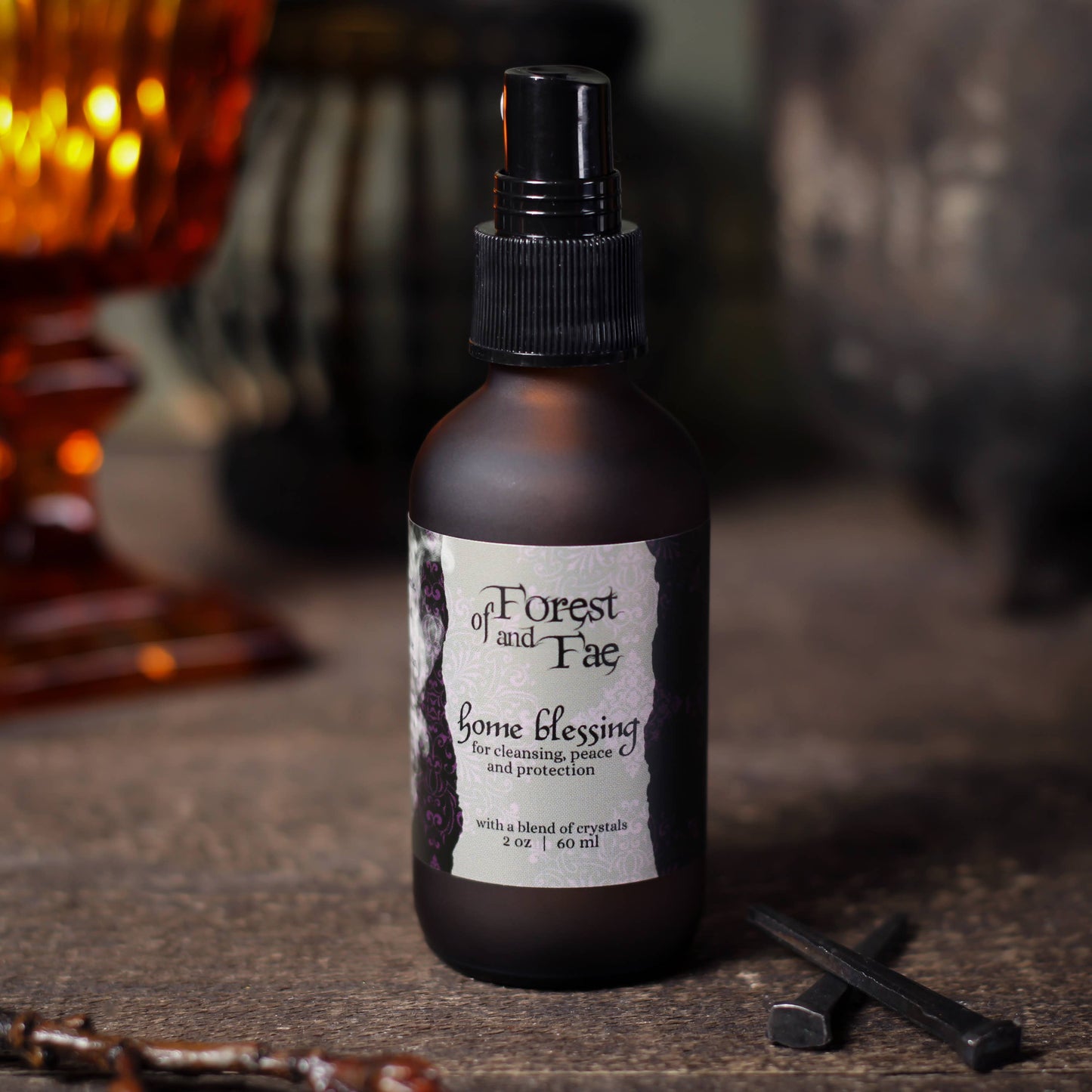 Home Blessing Cleansing Spray • Crystal Infused • Witchcraft