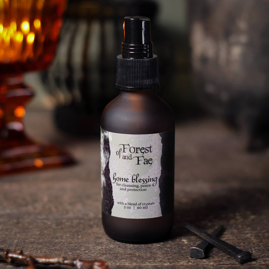 Home Blessing Cleansing Spray • Crystal Infused • Witchcraft
