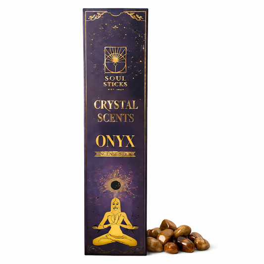 Onyx Crystal Scents Incense Sticks Smudge Kit