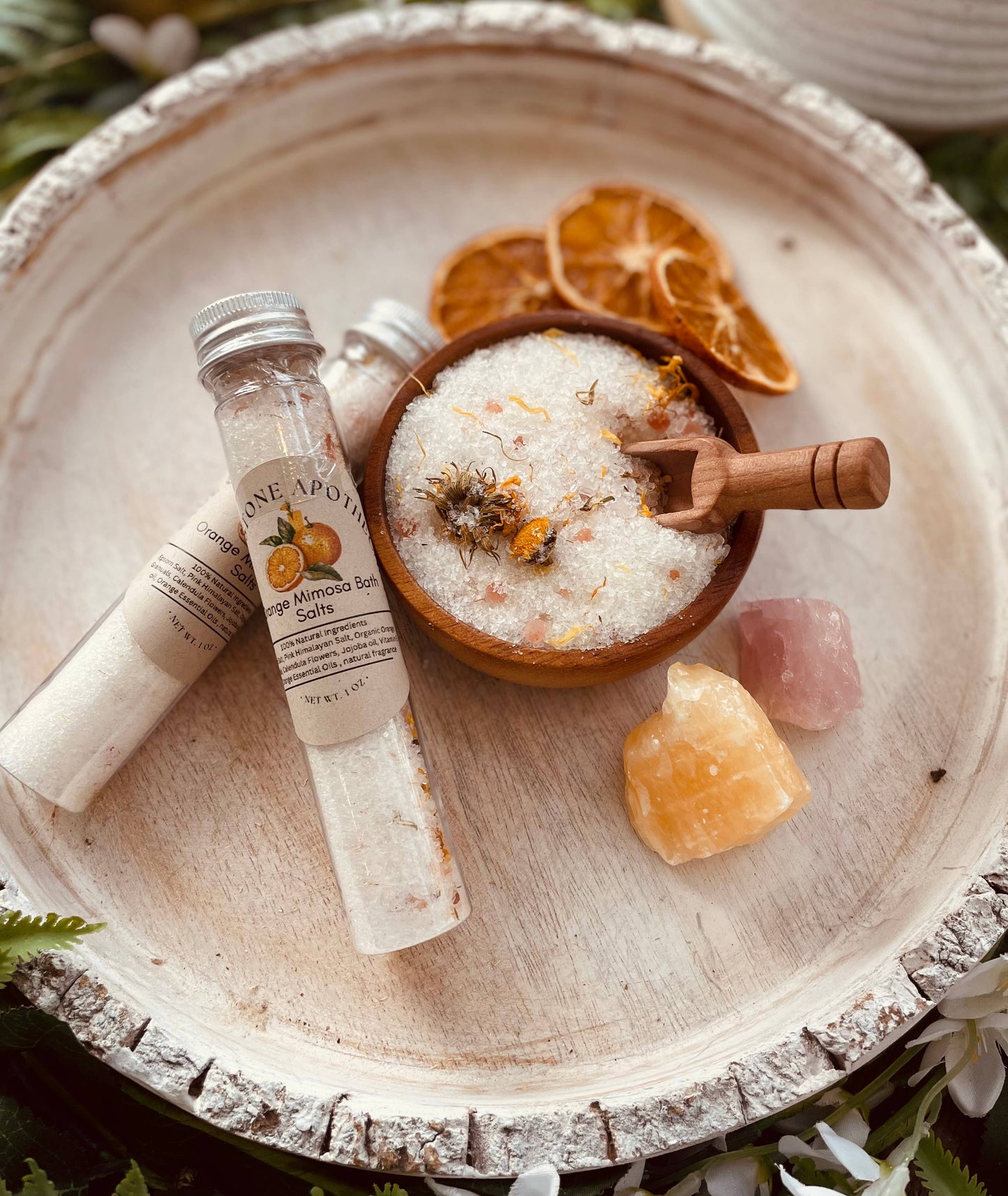 Orange Mimosa Herbal Bath Salt Tubes