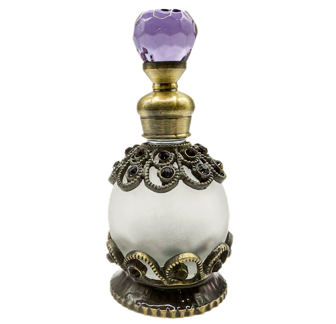 Perfume Bottle - 15ml Round Purple