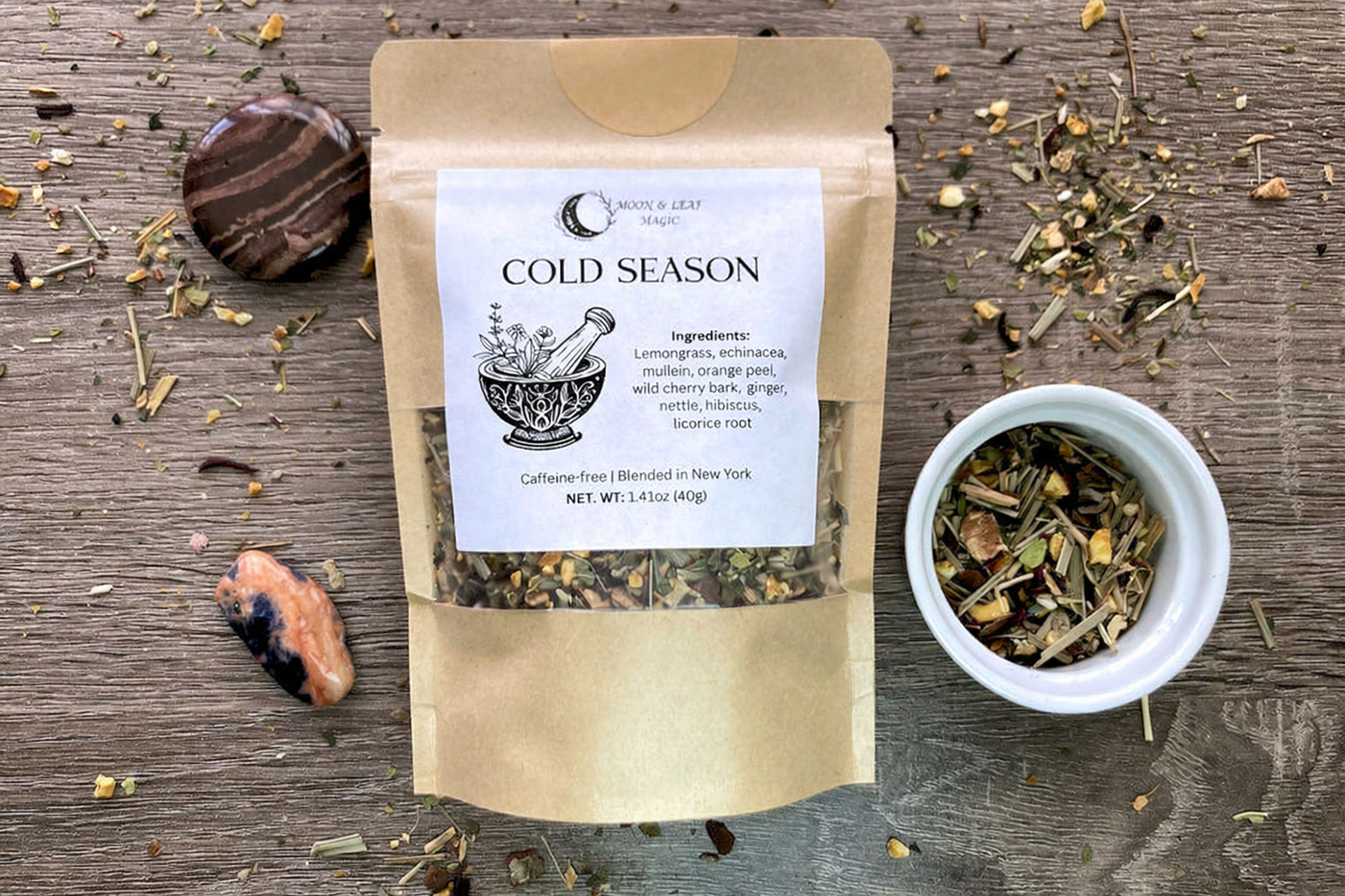 Cold Season Herbal Tea w/ Echinacea, Mullein & Ginger