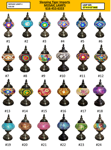 Single Mosaic Lamps