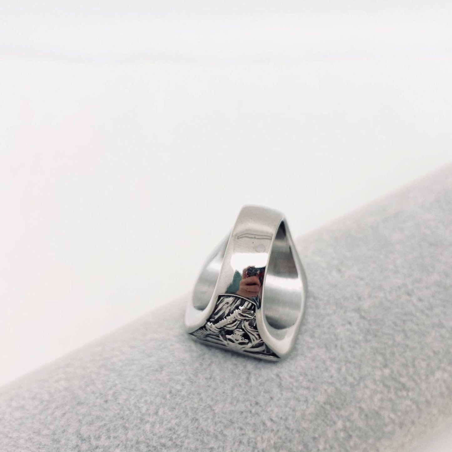 Hip Hop Skull Sickle Death Stainless Steel Ring