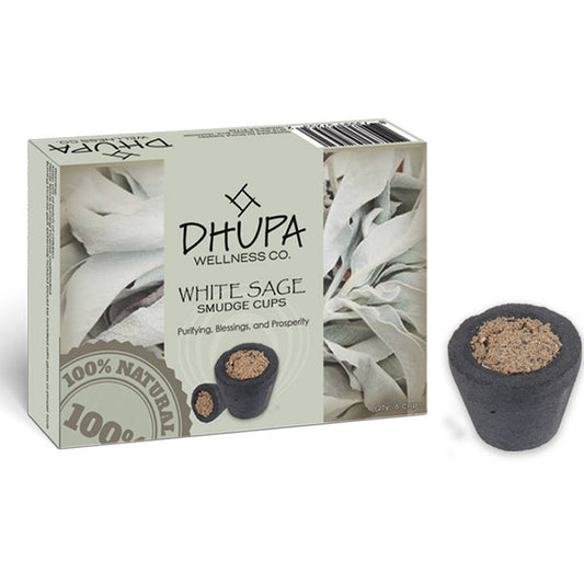 DHUPA - White Sage Smudge Cups Box