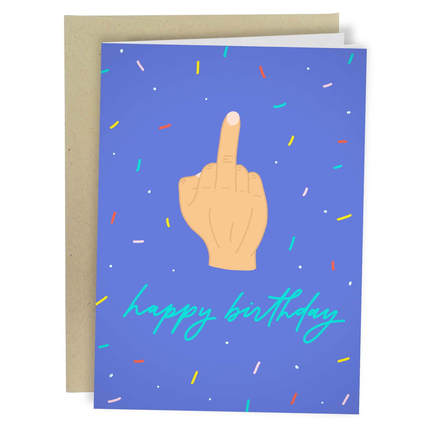 Middle Finger-Happy Birthday Card