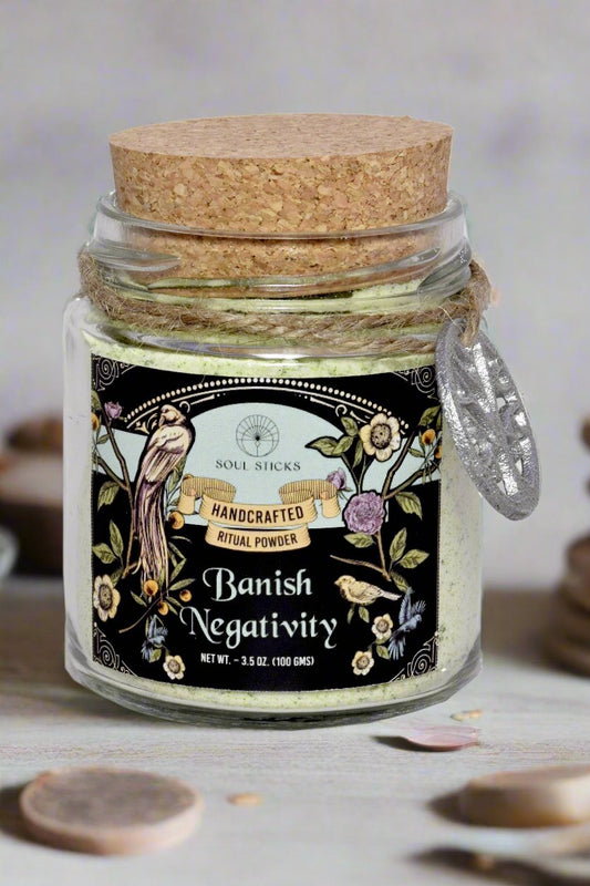 Banish Negativity-Ritual Spell Powder Jar