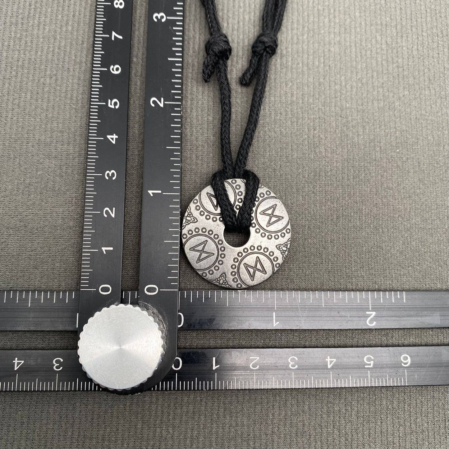 Viking Rune Circular Pendant Men's S.Steel Necklace