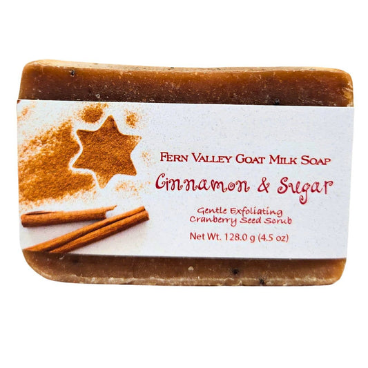 Natural Goat Milk Soap | Exfoliating Scrub | Cinnamon Sugar Cranberry Seed