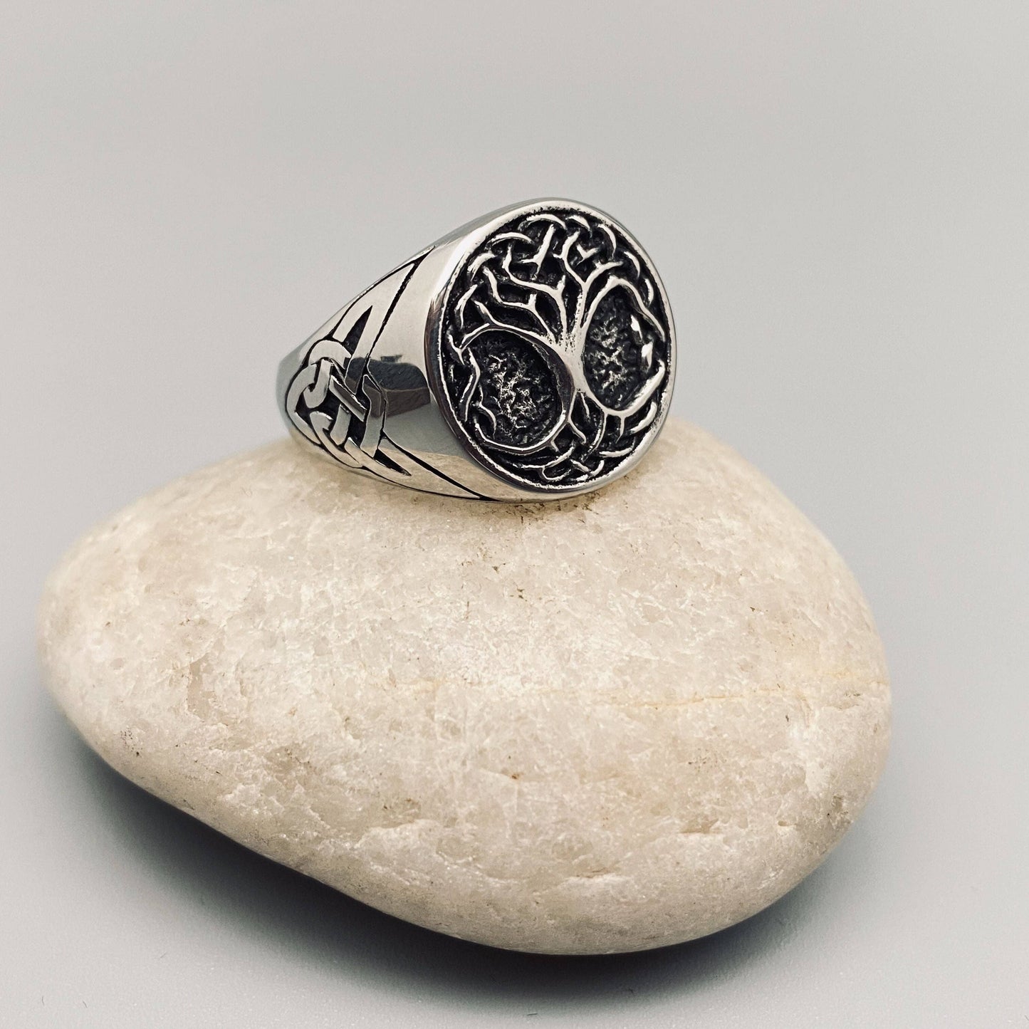 Viking Life Tree Men's Stainless Steel Ring
