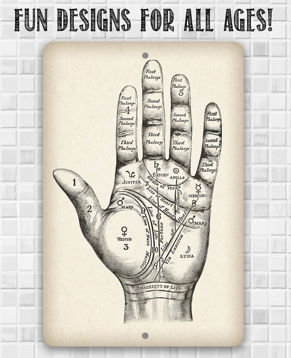 Vintage Palm Reading - Metal Sign