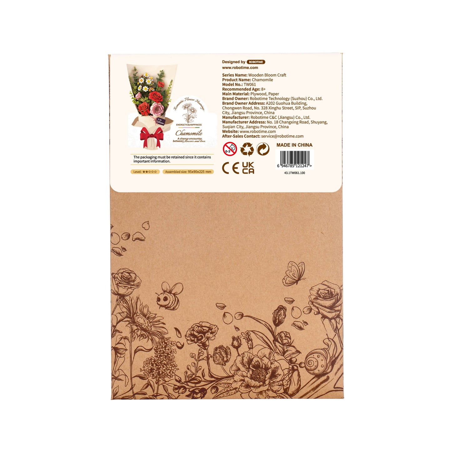 Chamomile Rowood DIY Wooden Flower Bouquet 3D Wooden