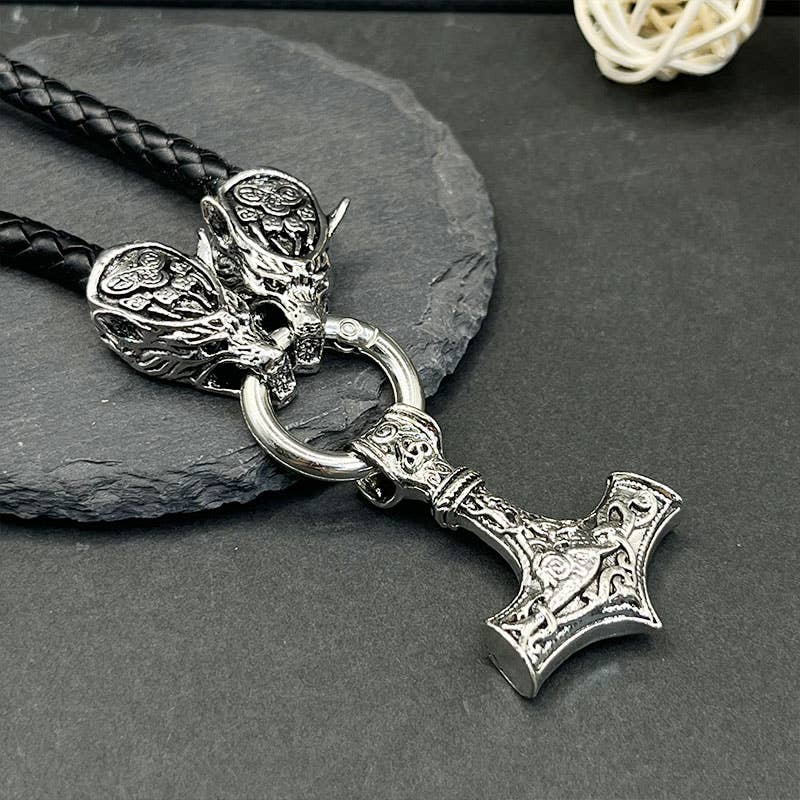 Vintage Viking Thor's Hammer Pendant Necklace