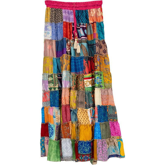 Long Patchwork Skirt
