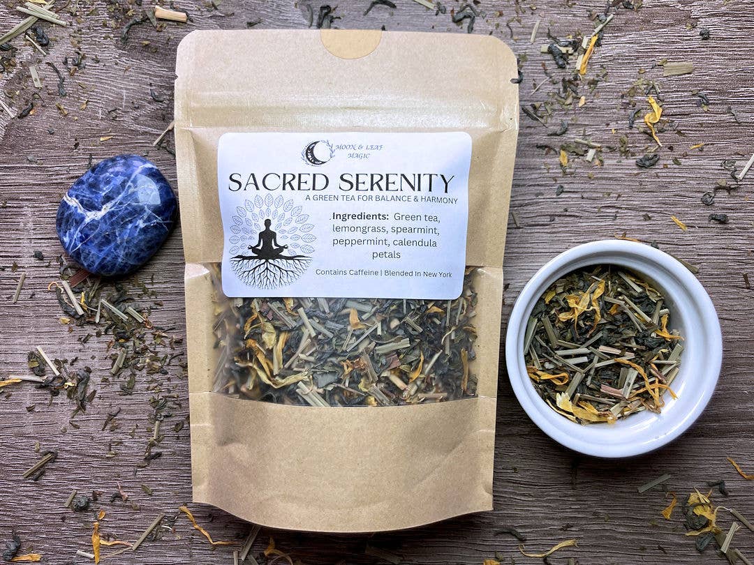 Sacred Serenity Green Tea: Refreshing Mint & Lemongrass