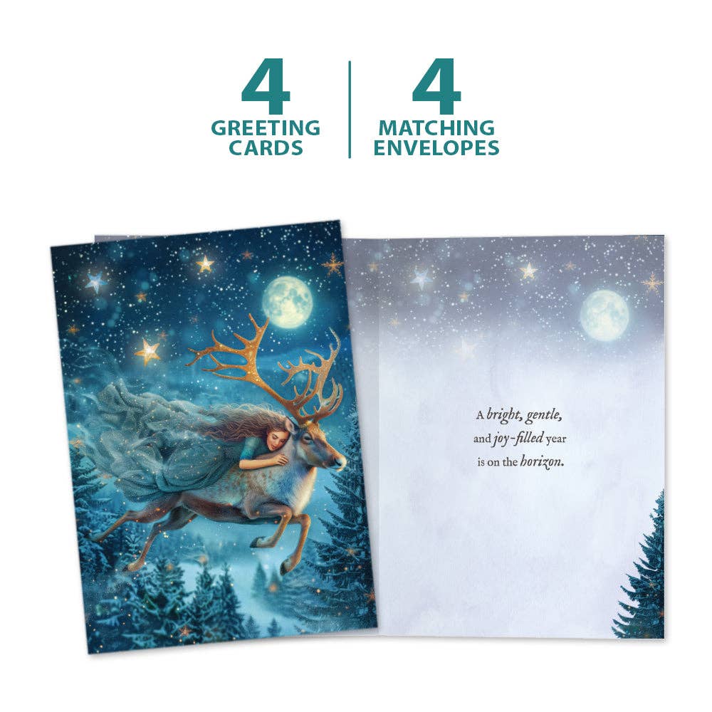 Gentle Reindeer Solstice Greeting Card