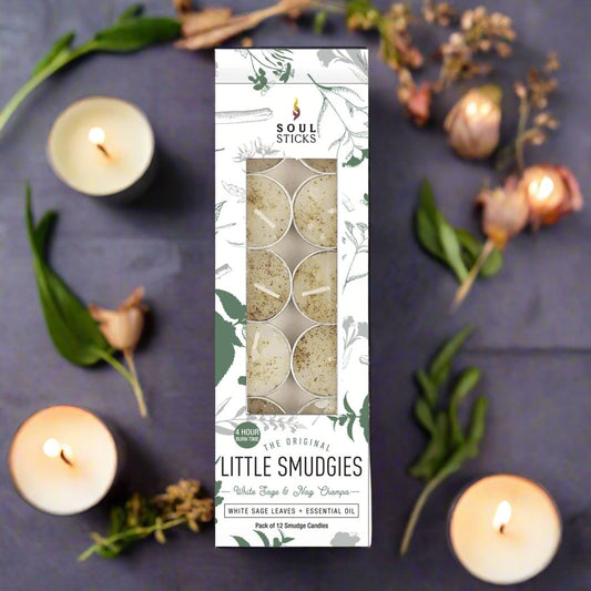 'Little Smudgies' Nag Champa Tealight Smudge Candles (12)