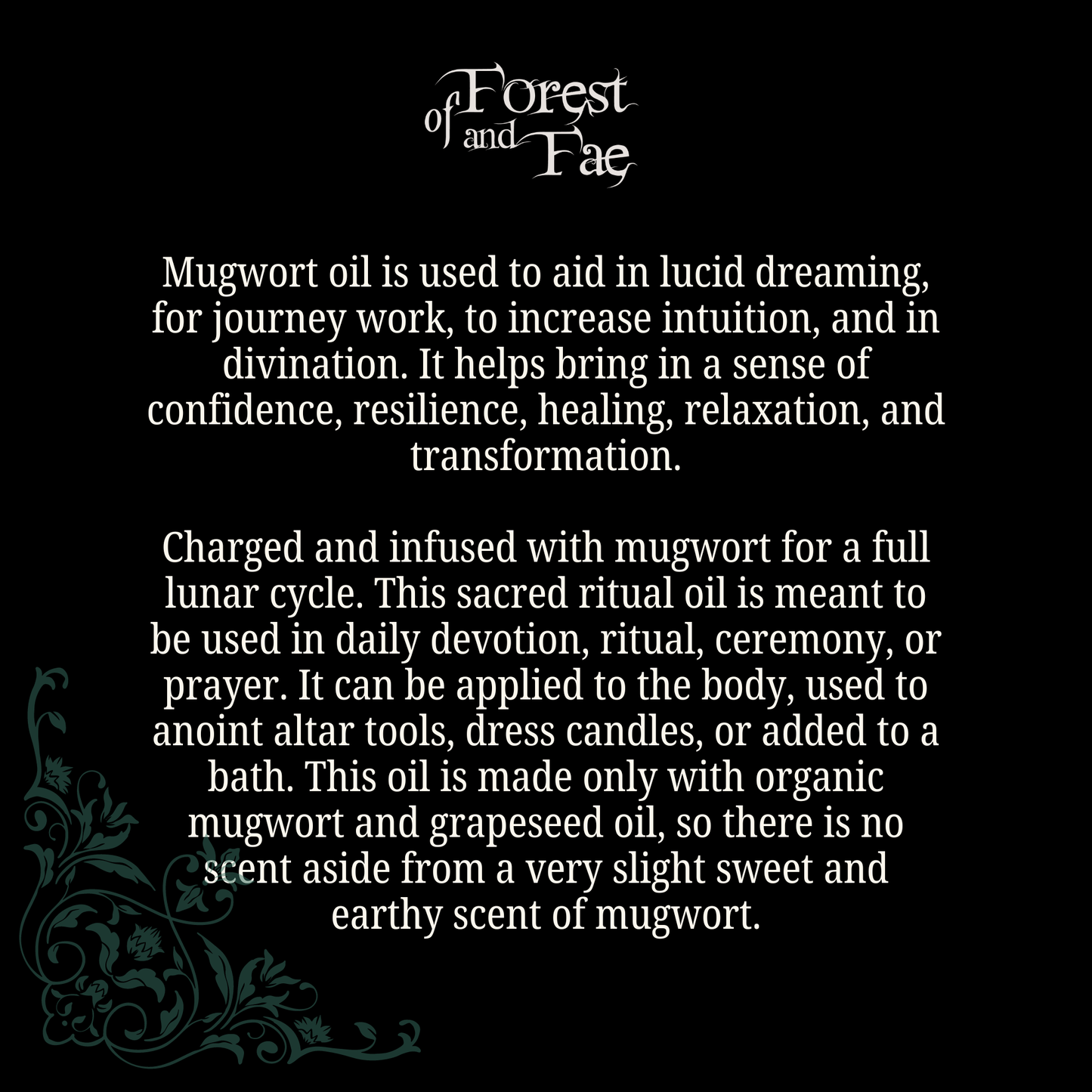 Mugwort Oil • Herb infused for lucid dreaming & journey work