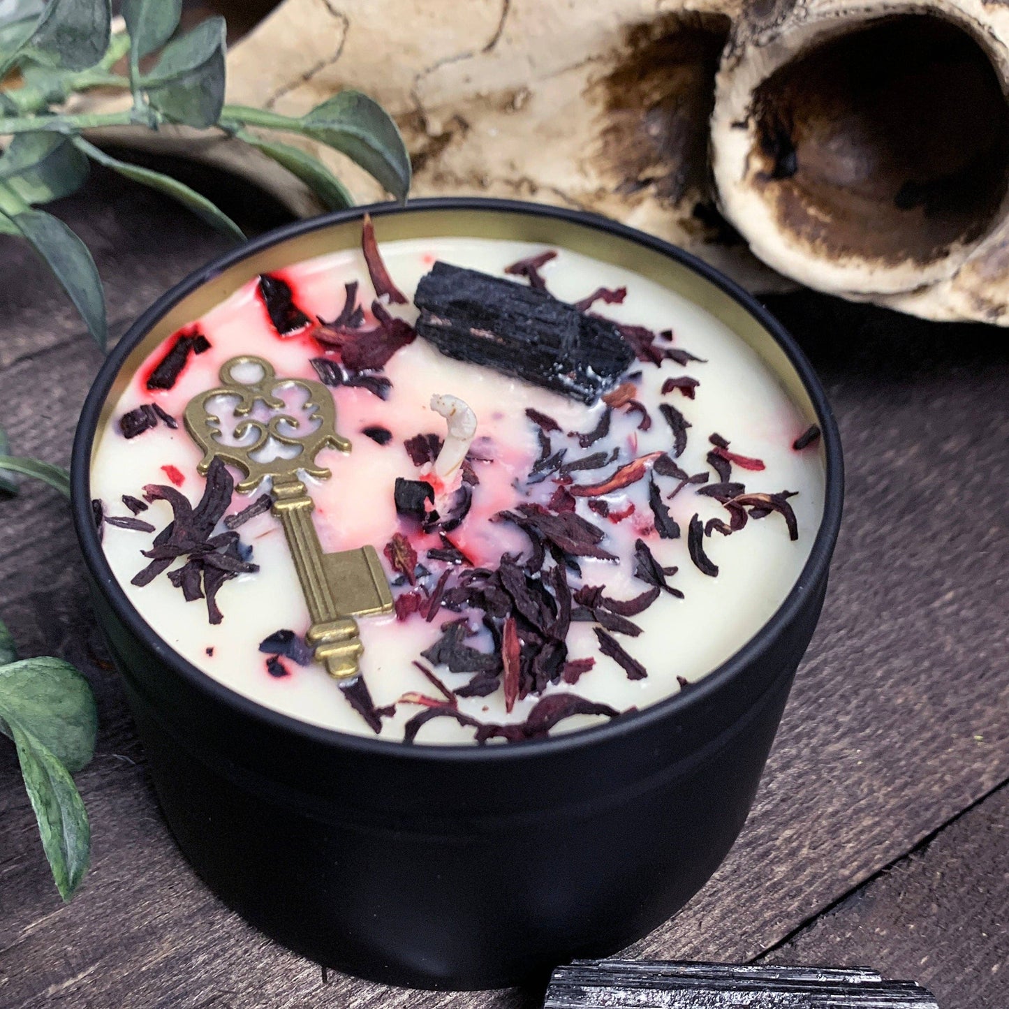 Hecate Goddess Candle • Witchy Herb & Crystal Infused Candle