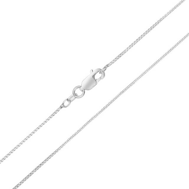.925 Sterling Silver Unisex 0.9MM Square Box Chain