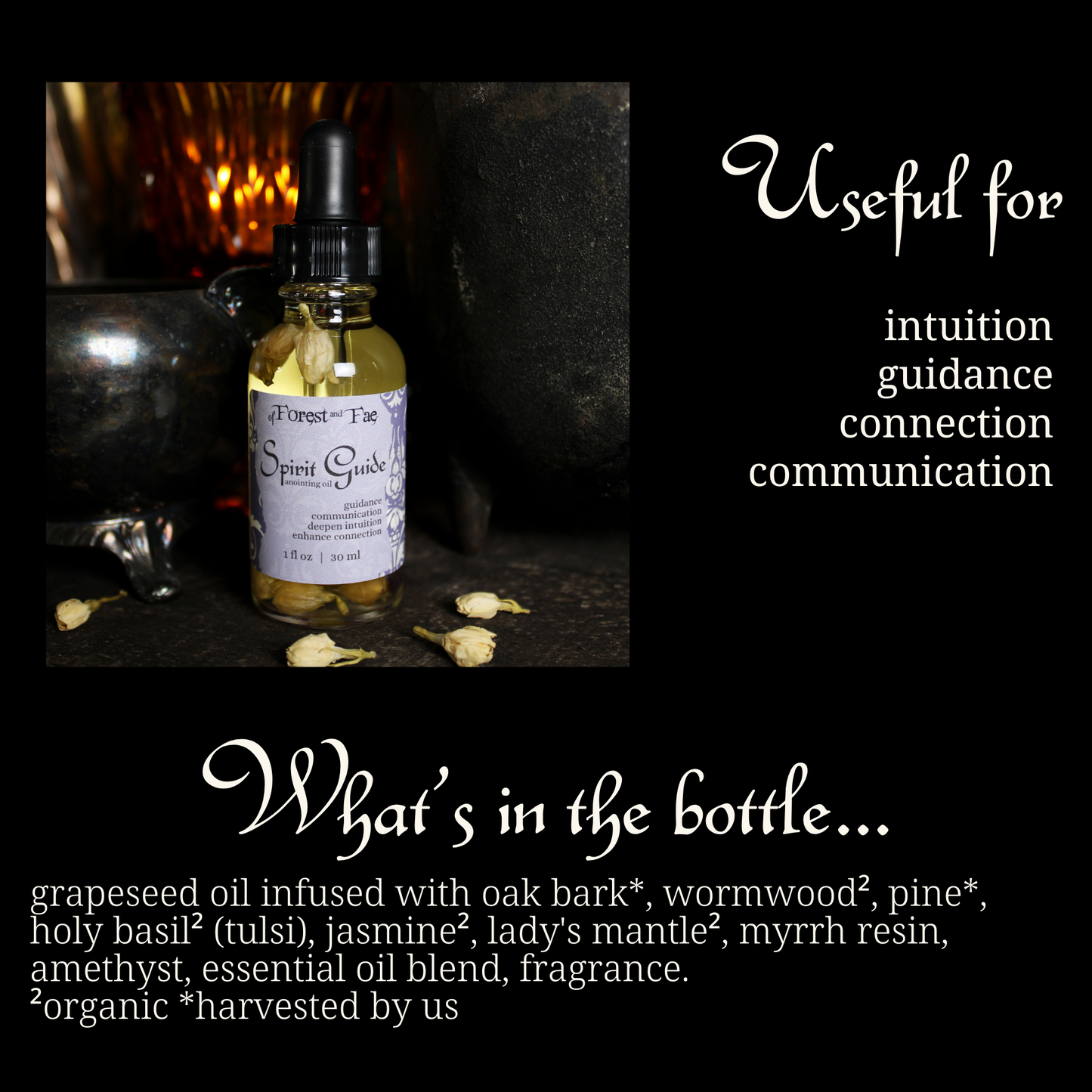 Spirit Guide Anointing Oil • Herb Infused Ritual Oil