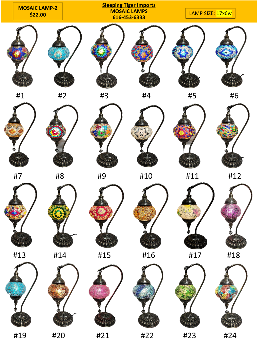 Mosaic Hook Lamps