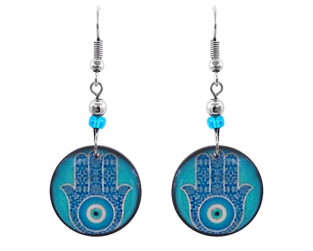 Acrylic Evil Eye Nazar Dangle Earrings
