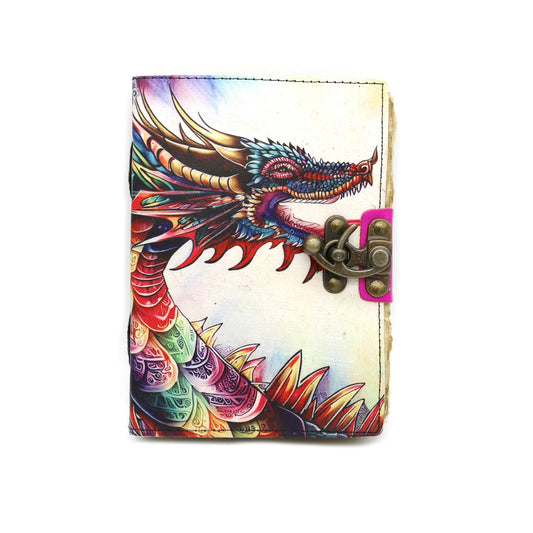 Dragonfire Blank Leather Journal (5 x 7 in.)