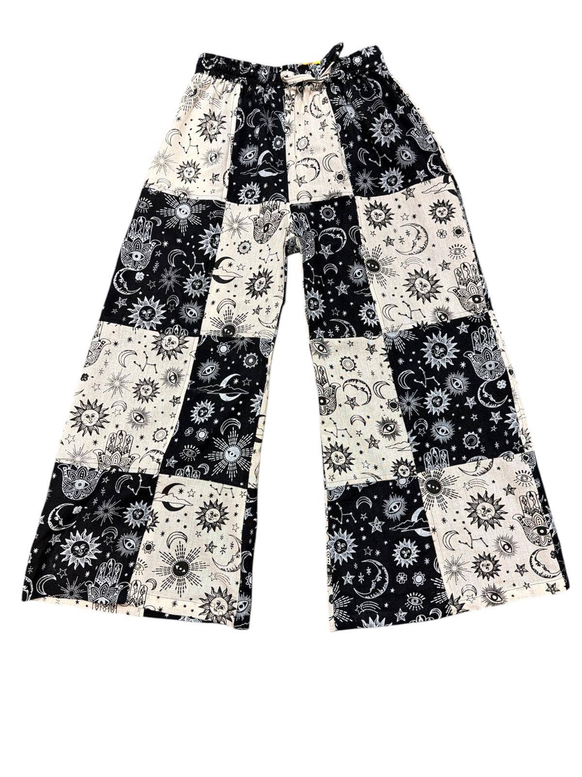 Cotton B/W Universal Wide Leg Palazzo Pant