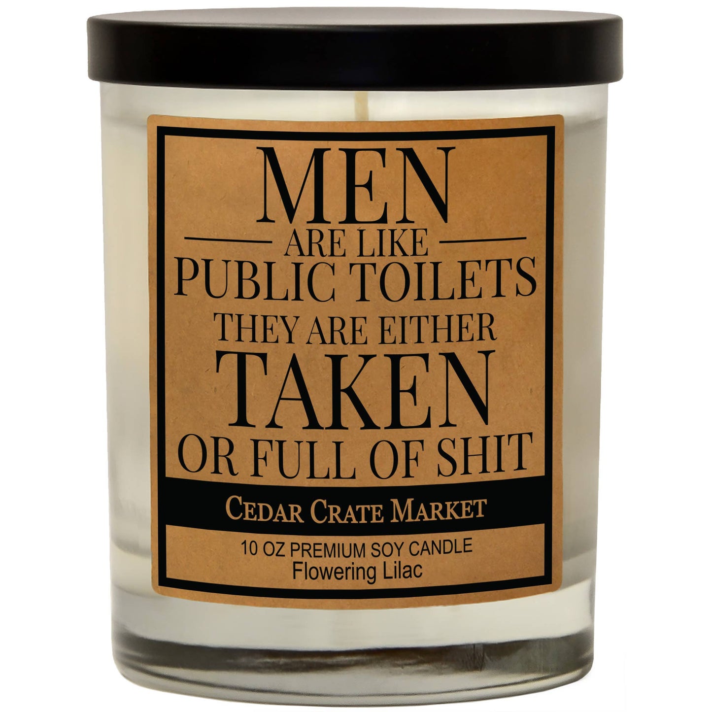 Men Are Like Public Toilets They Are Either Taken Soy Candle