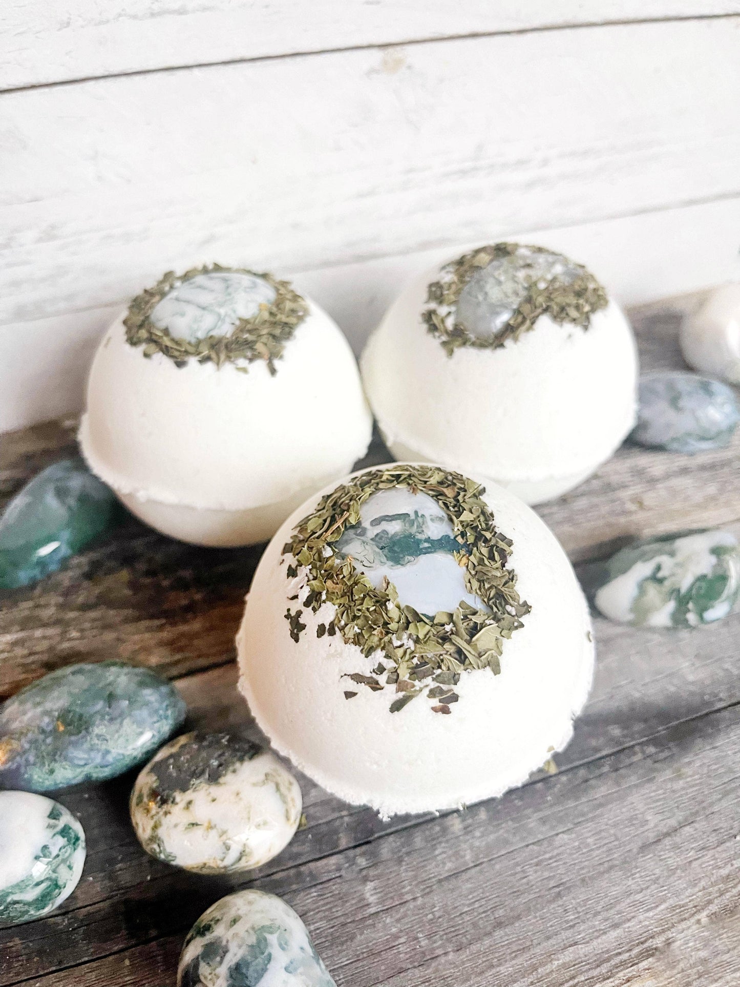 Limited Edition - Moss Agate & Mint Bath Bombs