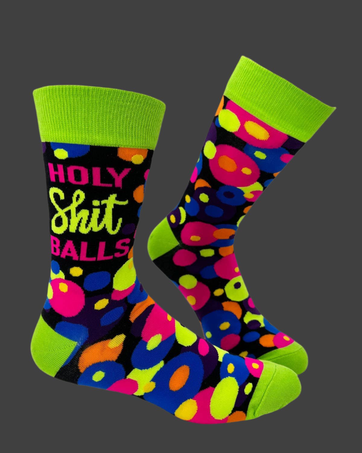 Holy Shit Balls Men's Novelty Crew Socks