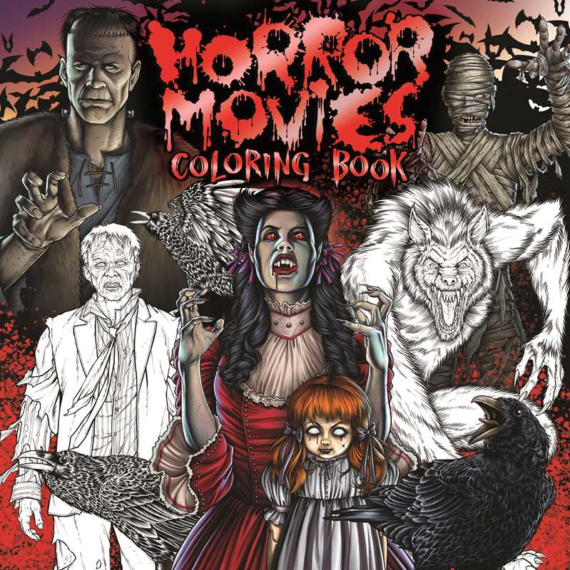 Horror Movies Adult Coloring Book by IglooBooks