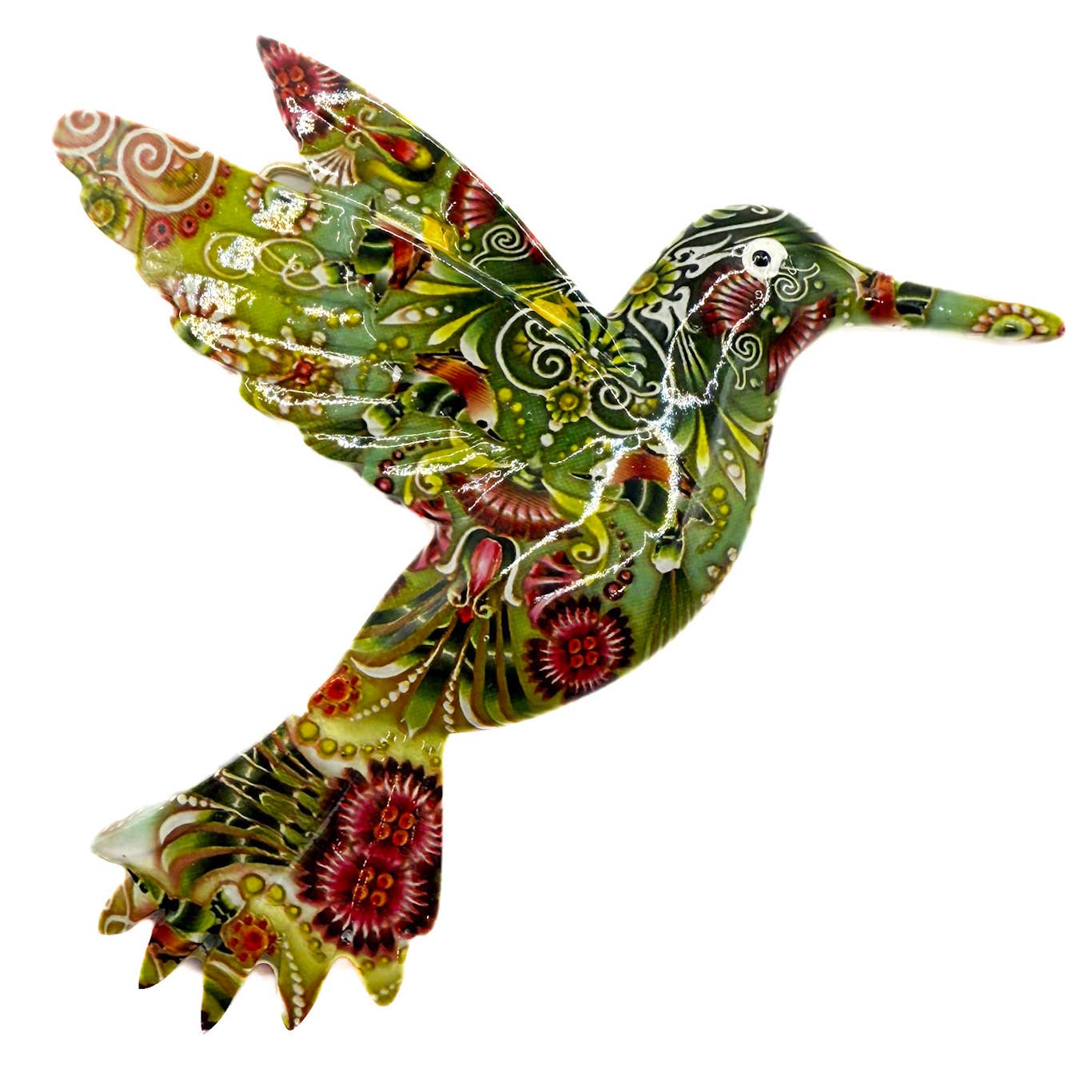 Vibrant Hummingbird Wall Plaque