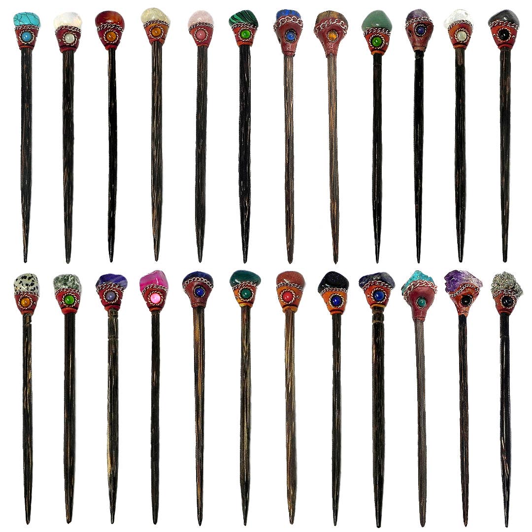 Natural Stone Wooden Hair Stick