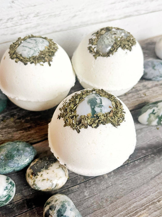 Limited Edition - Moss Agate & Mint Bath Bombs