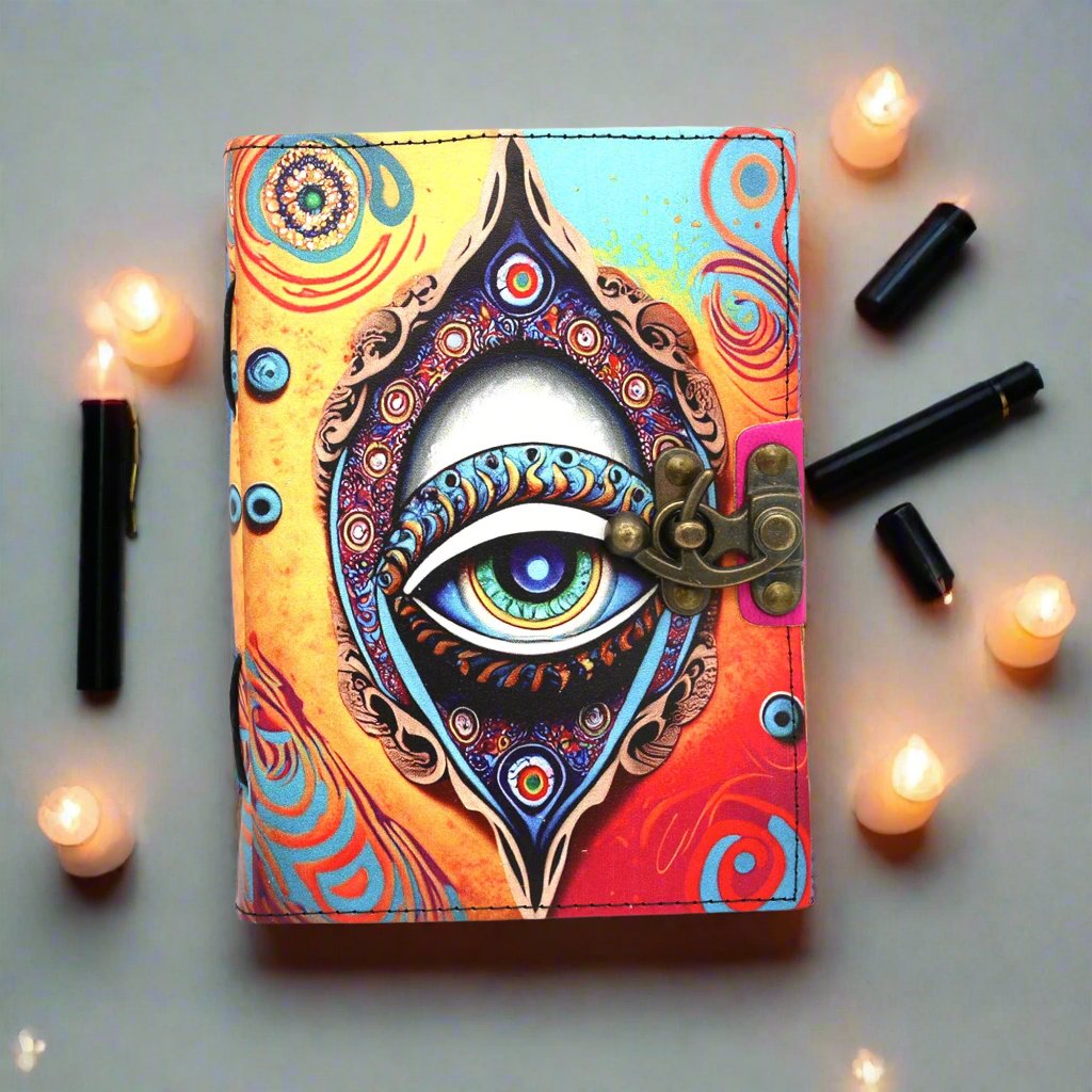 All Seeing Eye Blank Leather Journal (5 x 7 in.)