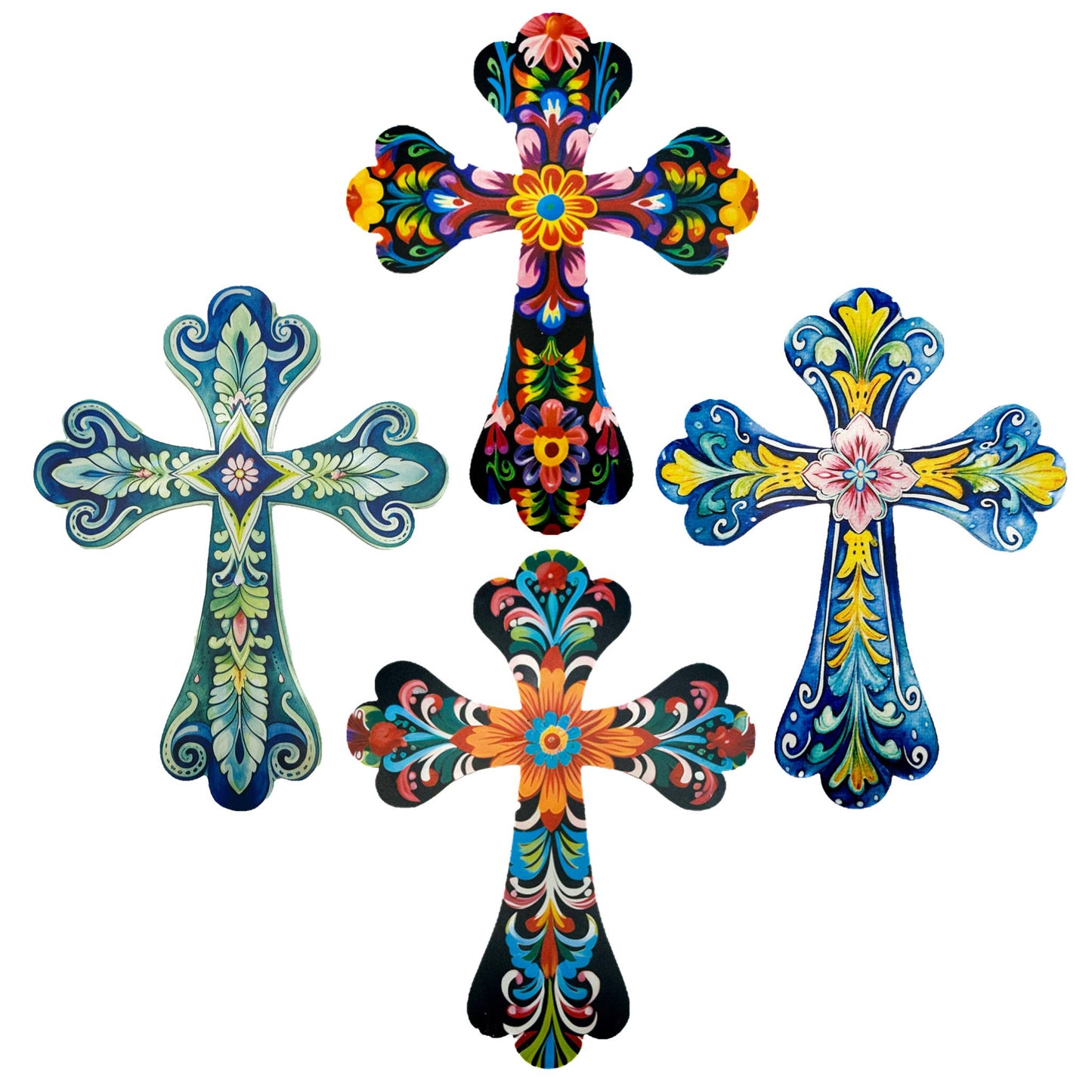 Colorful Wooden Crosses