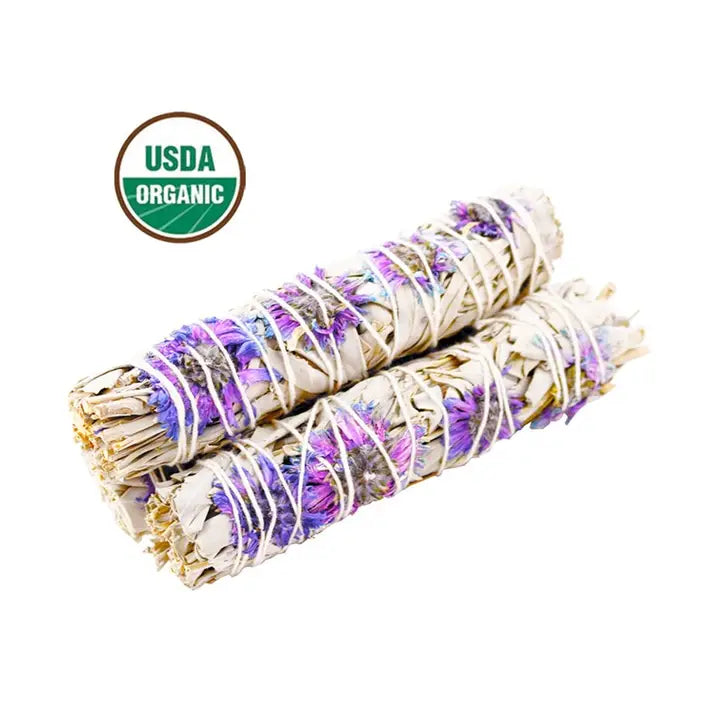 Various Floral Sage Smudge Stick (6 in.)