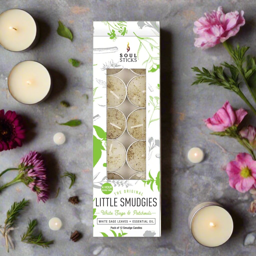 'Little Smudgies' Patchouli Tealight Smudge Candles (12)