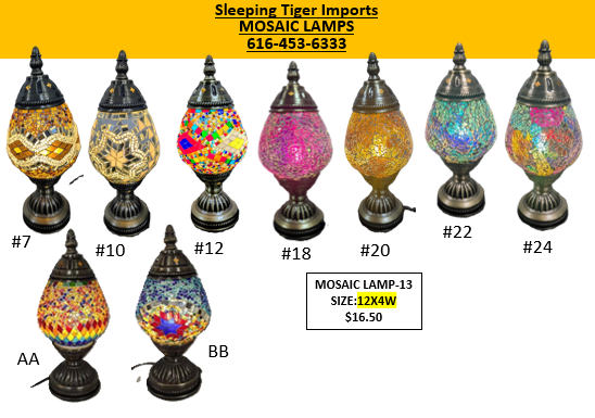 Mosaic Egg Lamps