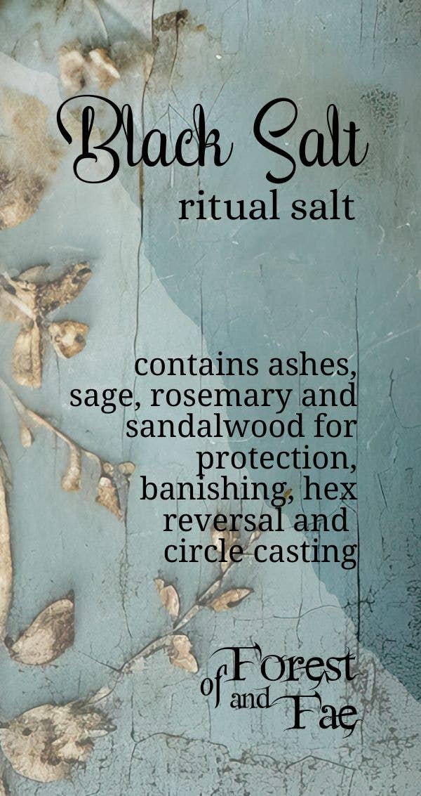 Black Ritual Salt • Enchanted salt for spell work - custom