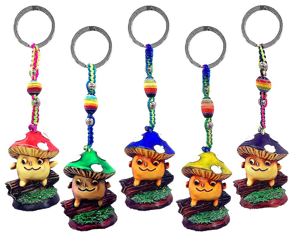 Shroom Baby Enchanted Forest Durepox Resin Figurine Keychain