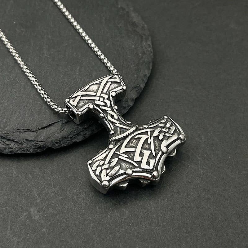 Vintage Viking Thor's Hammer Pendant Necklace