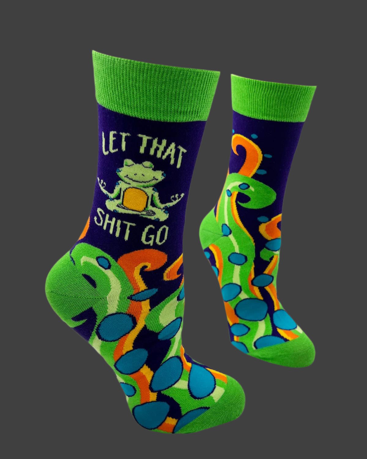 Let That Shit Go Funny Ladies' Novelty Crew Socks